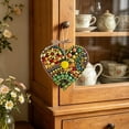 thumbnail image 4 of Large Acrylic Garden Mosaics Heart-Shaped Ornament Heart-Shaped Mosaics Sculpture Acrylic Wall Hanging, 4 of 6