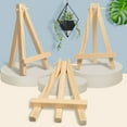 thumbnail image 6 of KY 40 Pack 5 Inch Mini Wood Easel Stand Mini Wood Display Easel Wooden Tripod Holder Stand for Painting Portable Canvas Photo Picture Sign Displaying Small Business Cards Artist Phone Wedding, 6 of 7
