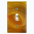 thumbnail image 1 of Metal Light Switch Plate Cover Image of Marble Brown Green Swirl MAR086, 1 of 13