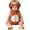 Brown, variant on Baby Toddler Girls Sleeveless Hooded Bodysuit with Socks Two Piece Set Lion Outfit Animal Halloween Cosplay Halloween Kids Size 0-18 Months