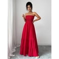 thumbnail image 3 of Off Shoulder Pleated Maxi Dress for Women – Strapless Tube Top Summer Dress with Tiered Skirt, 3 of 10