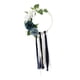 thumbnail image 5 of Corona de flores artificiales decorativa de moda con cinta artesanal para colgar en la puerta principal. Azul, 5 of 9