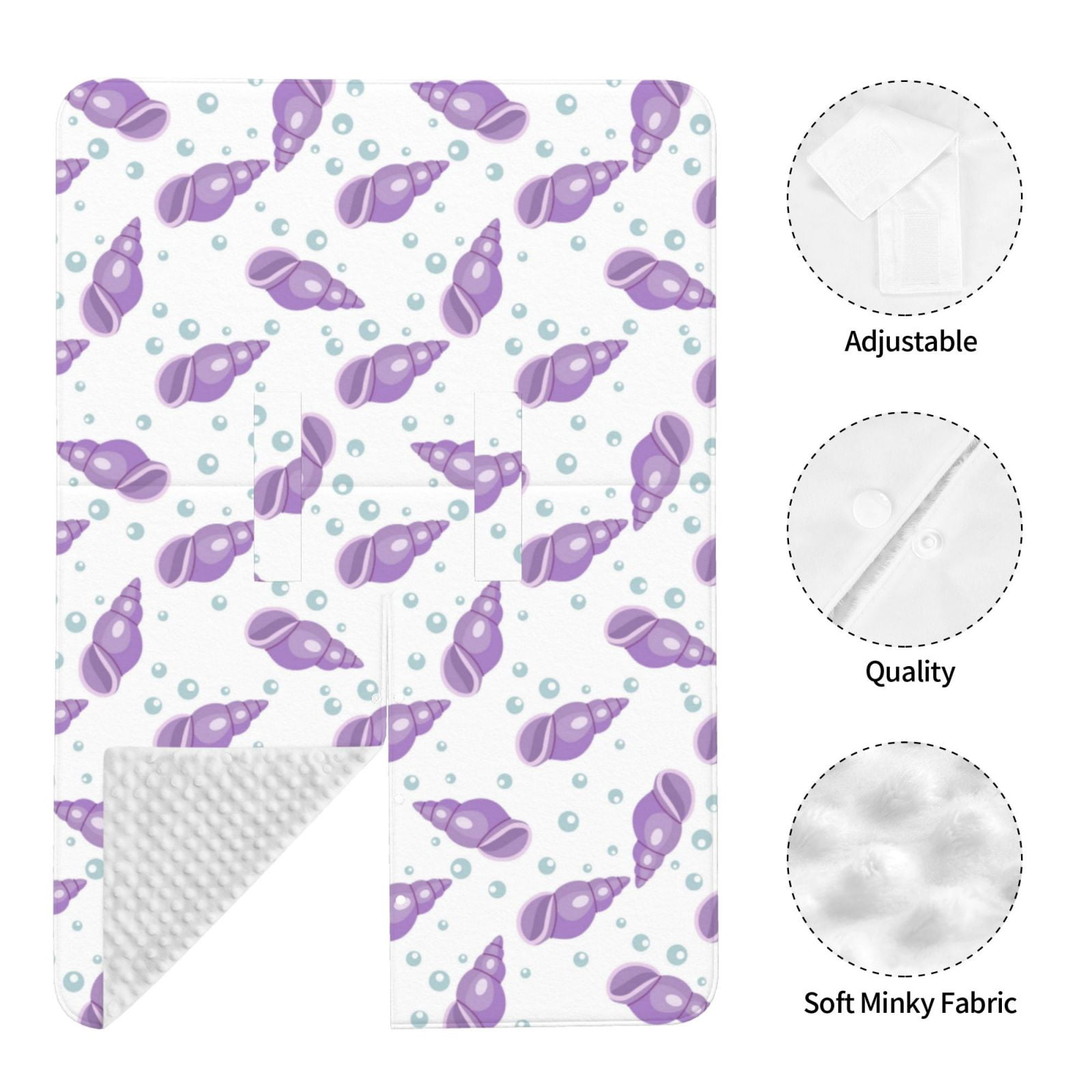 Car Seat Cover Baby - Conch Purple Breathable Infant Car Seat Cover for Baby Carseat, Lightweight Comfort Baby Essentials Must Haves Newborn Stuff for Girl Boy