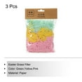 thumbnail image 3 of Uxcell Easter Grass Basket Filler Grass 3 Color (Green,Yellow,Pink) Raffia Paper for Gift Packaging 3 Pack, 3 of 6