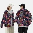 thumbnail image 4 of Kdxio Dancing Skeletons Floral Garden Print Women Men Sun Protection UPF 50+ Jackets Zip Up Long Sleeve Hoodie Hiking Lightweight with Pockets, 4 of 7