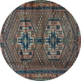 thumbnail image 1 of Ahgly Company Indoor Round Persian Light Blue Traditional Area Rugs, 8' Round, 1 of 4