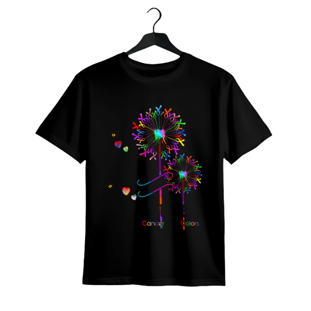 Dandelion Cure Graphic T Shirt For Women Stretchy Polyester Blend Casual Round Neck Short Sleeve Top Machine Washable Black Spring Summer