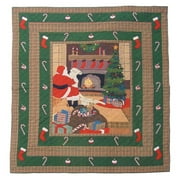 Patch Magic QTSBFS Santa By The Fireside, Quilt Twin 65 x 85 inch