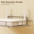 thumbnail image 4 of CSChome Hollow Design Router Shelf Wall-mounted Rack Organizer Shelf - No-drill, Hollow Out Design, Strong Load Bearing Storage Rack for Home Supplies, 4 of 7