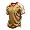 thumbnail image 2 of 2026 USA Soccer Jersey Shirts for Men Crewneck Short SleeCrewe Fan International Soccer Shirt Retro Summer Tee Beach Top Earthy Yellow M, 2 of 4