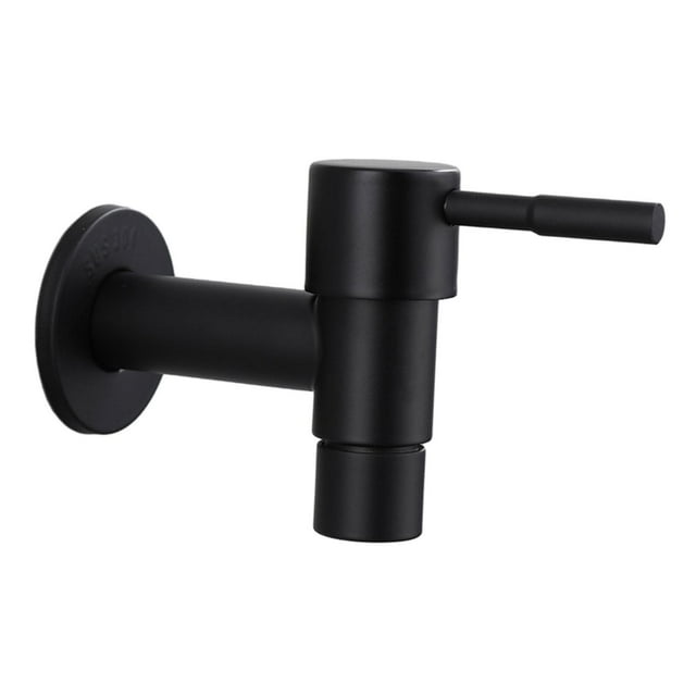 Grifo mezclador de ducha de acero inoxidable anticongelante, estilo retro, para fregadero de cocina. negro y corto