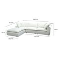 thumbnail image 4 of TOV Furniture Cali Pearl Performance Fabric Modular 4 Piece Sectional, 4 of 8