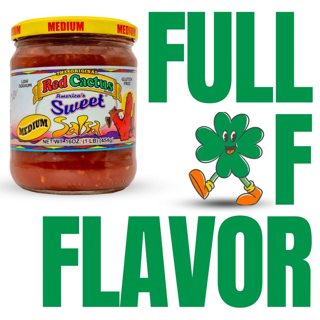 (2 pack) Red Cactus America’s Sweet Salsa, Medium, 16 oz - Medium Salsa for Chips, Tacos, and Nachos