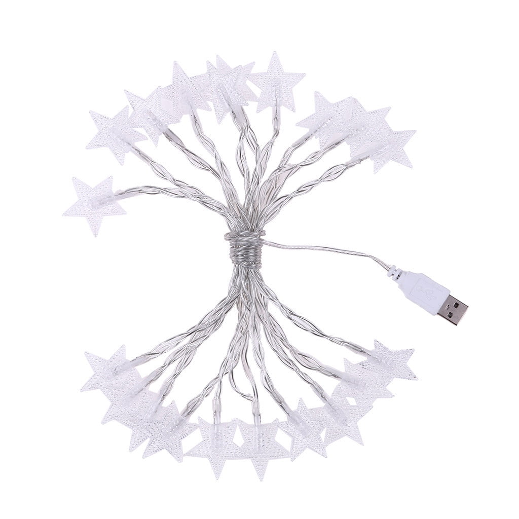 iOPQO LED light Light 20LED Decorative Garden String USB Shaped Day