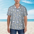 thumbnail image 4 of Daiia Sleep Rabbit Hawaiian Shirt for Men Gentle Cotton Regular Short Sleeve Casual-X-Large, 4 of 9