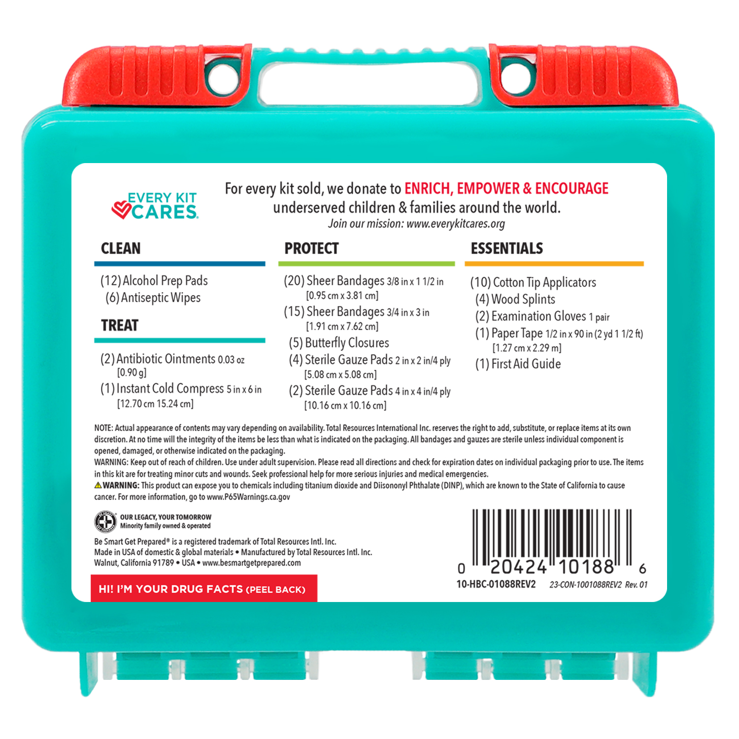Be Smart Get Prepared First Aid Kit, 85 count - image 3 of 7