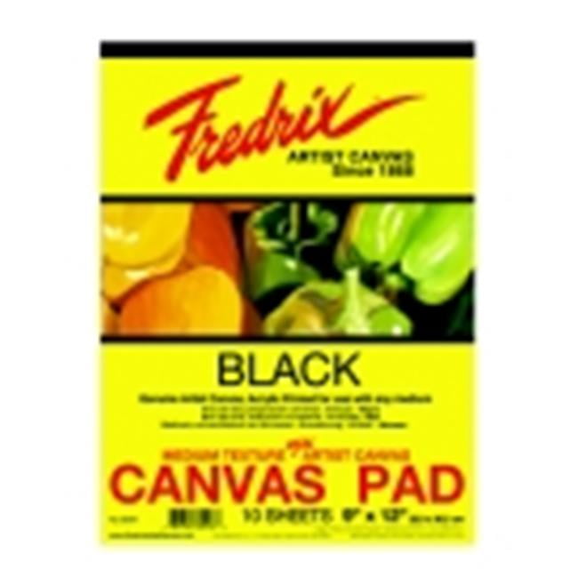 Fredrix Primed Canvas Pad 9 x 12 in. Black