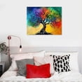 thumbnail image 4 of COMIO Tree Of Life Wall Art Colorful Tree Pictures Wall Decor Graffiti Canvas Prints Artwork Paintings Home Office Decorations for Bathroom Kitchen Bedroom Living Room, 4 of 4