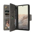 thumbnail image 2 of Case for Google Pixel 6A 5G Magnetic Leather Zipper Wallet Cover Card Holder, 2 of 5
