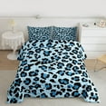 thumbnail image 2 of Homewish Cheetah Print 3-Piece Full Size Comforter Sets for Female Men,Black Blue Bedding Comforter Set,Geometric Stripes Lightweight Bedding Sets,Ultra Soft Home Decor,Reversible, 2 of 8