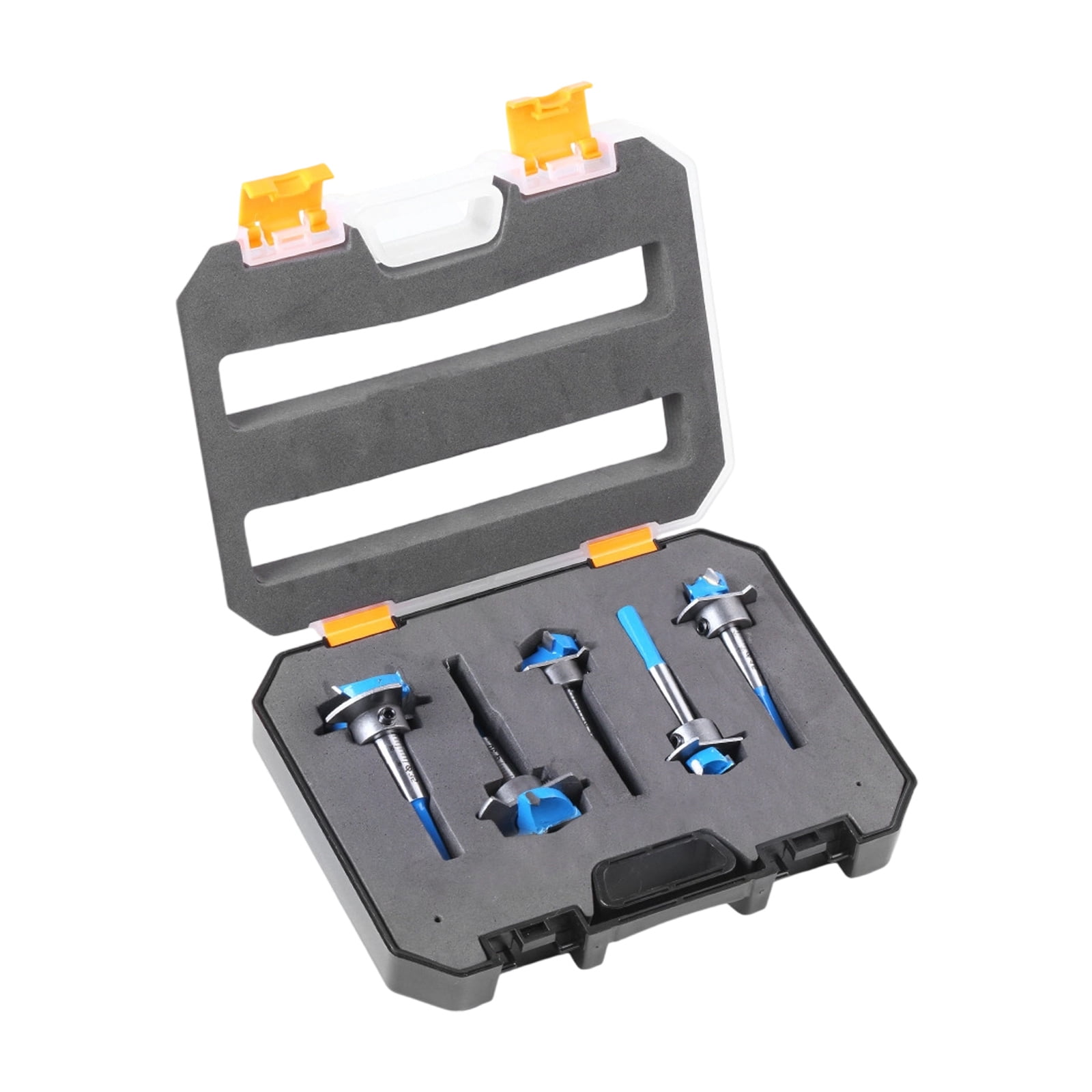 5Pcs Forstner Drill Bit Set With Adjustable Depth Hexagonal Shank For Woodworking Hinge Installation 15-35mm