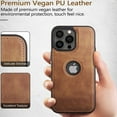 thumbnail image 3 of For iPhone 15 Pro Max Case Slim Leather Luxury Thin Shockproof Casus, 3 of 6