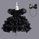 thumbnail image 1 of Vestido de niña, vestido de princesa, mangas abullonadas, vestido de terciopelo con lentejuelas, disfraz de baile del Día del Niño 61, 1 of 6