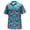 Algiers Blue/Wood Ash, variant on Monterey Club Men's Jungle Hawaiian Print Golf Polo Shirt #1691