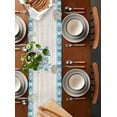 thumbnail image 4 of Easter Table Runner 90 Inches Long, Gnome Egg Bunny Cotton Linen Spring Table Cloth Runners for Wedding Party Dinning Coffee Holiday, Farmhouse Style, Green Buffalo Plaid Wood, 4 of 6
