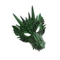 thumbnail image 2 of Accesorios de cabeza completa de dragón 3D, media cara realista para fiestas de Halloween verde, 2 of 9