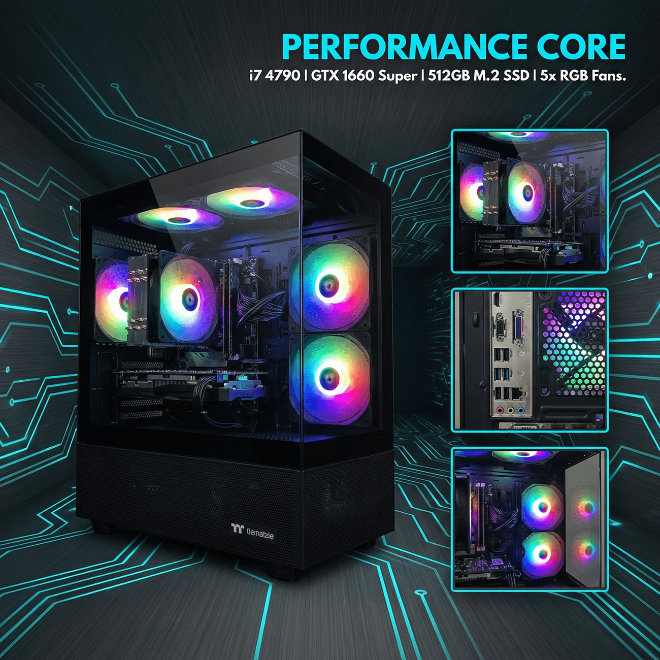 AIGAMEPC Gaming PC Desktop Computer, Intel Core i7 up to 4.0GHz