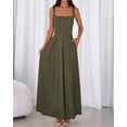 thumbnail image 2 of BTFBM Women Summer Square Neck Maxi Dress Spring Elegant Classy Sleeveless Formal Wedding Guest Cocktail Dresses, 2 of 8