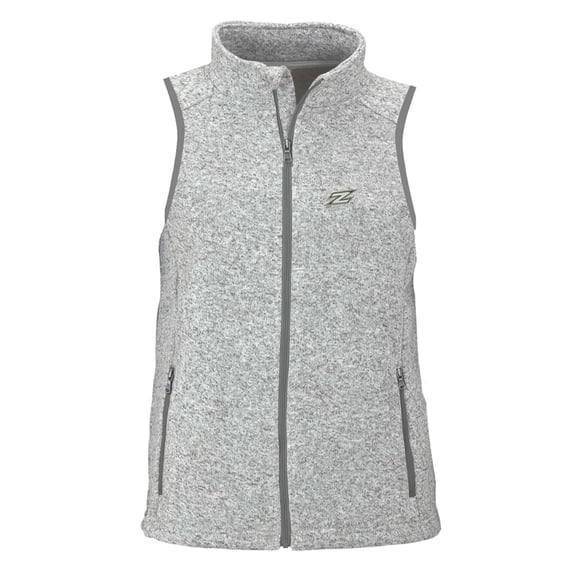 Women's Heather Gray Akron Zips Summit Fleece Full Zip Sweater Vest