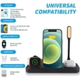 thumbnail image 5 of SHARE SUNSHINE Foldable Wireless Charger 4 in 1 Charger Dock with LED Night Light for Apple Watch SE/6/5/4 AirPods iPhone 13/12/12 Pro/12 Pro Max/11/X/XR/XS Samsung Galaxy S21, 5 of 8