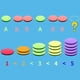 thumbnail image 5 of 100 Piezas Contadores Transparentes Fichas de Bingo Fichas de Juego de Mesa Juguete de Aprendizaje Aprendizaje Juguete Educativo para, 5 of 9