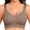Coffee, variant on Women's Comfort Wireless Bra Seamless V-Neck Sleep Bralette Full Coverage Smooth No Underwire Brassiere Elastic Wide Straps Anti-Chafing Daily Underwear Vest Grey 4XL