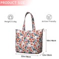 thumbnail image 4 of White Baseballs with Red Flowers Pattern Travel Tote Bags for Women Carry On,Large Weekender Bags for Women Travel,Multi Functional Duffle Bag for Work,Shopping,Sports, 4 of 5