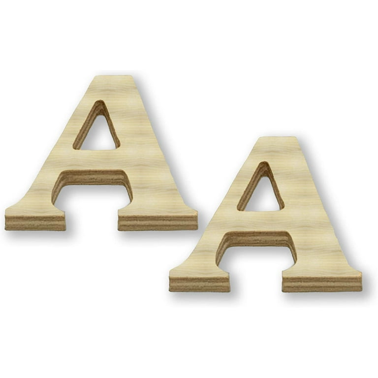 Wooden Letters & Numbers - Wooden Letter A (2 Pack) - 2 Tall x 1
