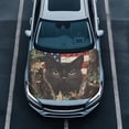 thumbnail image 2 of KUIFORTI American Flag Car Hood Cover for Truck, Black Cat Hood Covers for Cars, SUVs, Camo Car Accessories for Women Fashion Auto Decorations, Easy to Clean, 2 of 6
