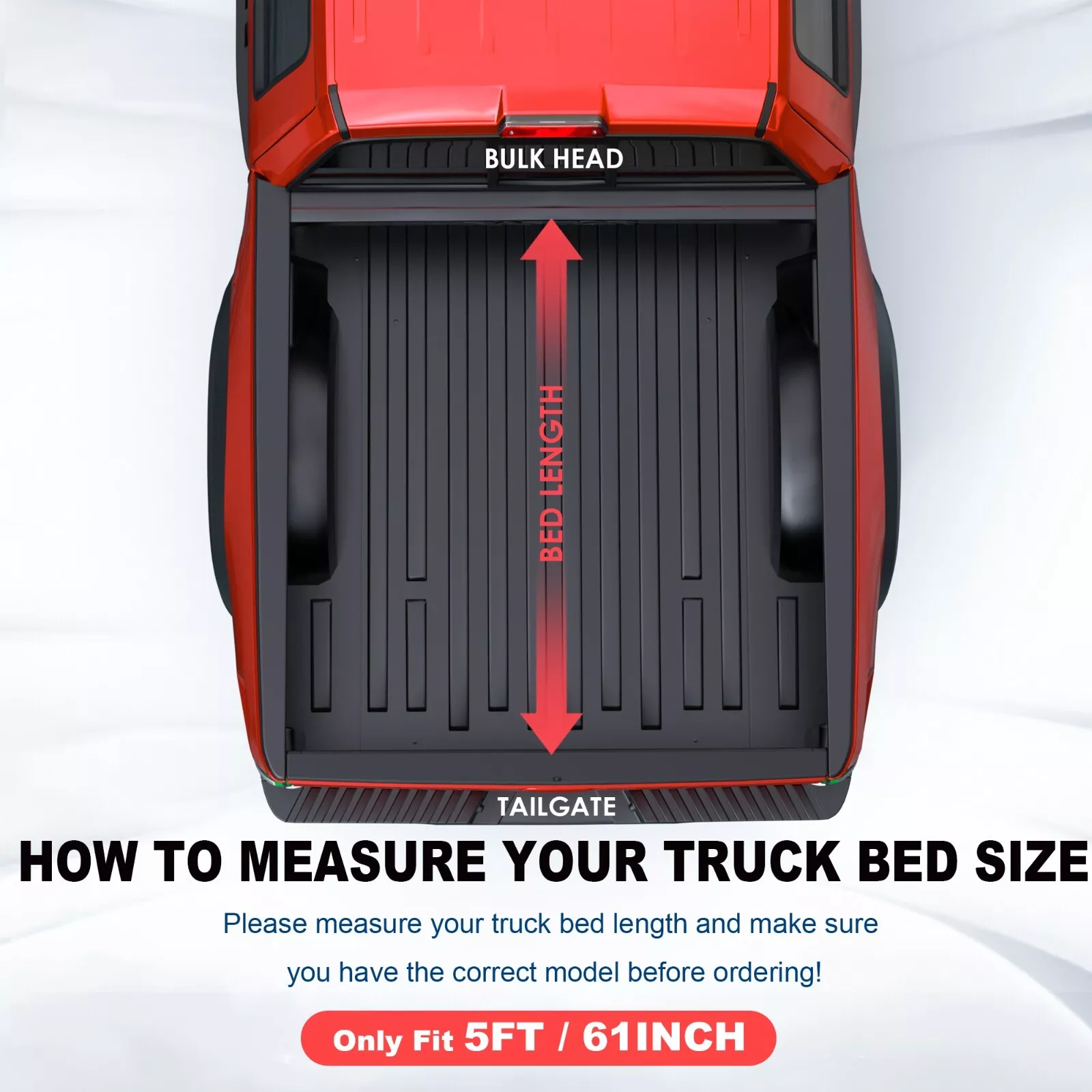 MOSTPLUS 5FT Roll-Up Soft Vinyl Truck Bed Tonneau Cover for 2020-2026 Jeep Gladiator