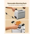 thumbnail image 6 of Smart 2 Slice Toaster with Touch Screen, Defrost Function, Wide 1.5" Slots for Bagels, Waffles, Muffins, and Gluten-Free Bread, Stainless Steel Toaster with Warming Rack, 850W, 6 of 8