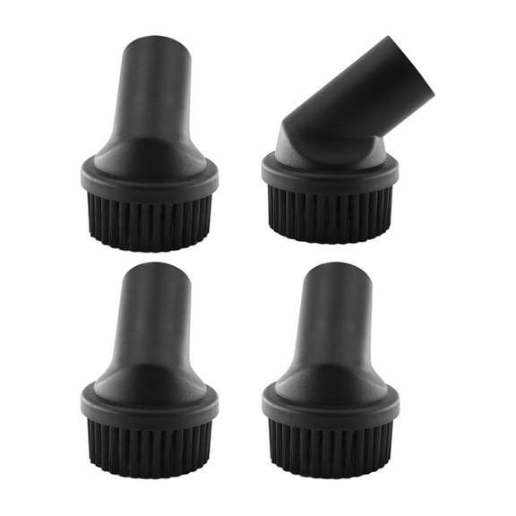 Pack of 4 Multifuntional Round Dust Brush Floor and Furniture Brush for Vacuum Hose Attachment with Soft Hair Bristles