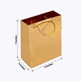 thumbnail image 3 of Efavormart 12 Pack Gold Foil Paper Gift Bags with Handles For Party Favors, Shiny Metallic Euro Tote Bags - 7", 3 of 11
