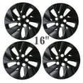 16" Set Of 4 Hubcaps Wheel Rims Cover For 2019-2025 Nissan Altima Compatible With Steel Wheels Snap On Installation(16-Inch,BLACK LACQUER)