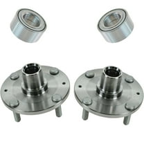 TRQ Front Wheel Hub & Bearing Pair For 04-09 Kia Spectra 5 BHA53210