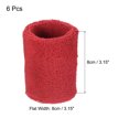 thumbnail image 2 of Unique Bargains Bracelets de Sport 8x8cm en Éponge Absorbante, Rouge 6 Pack, 2 of 7