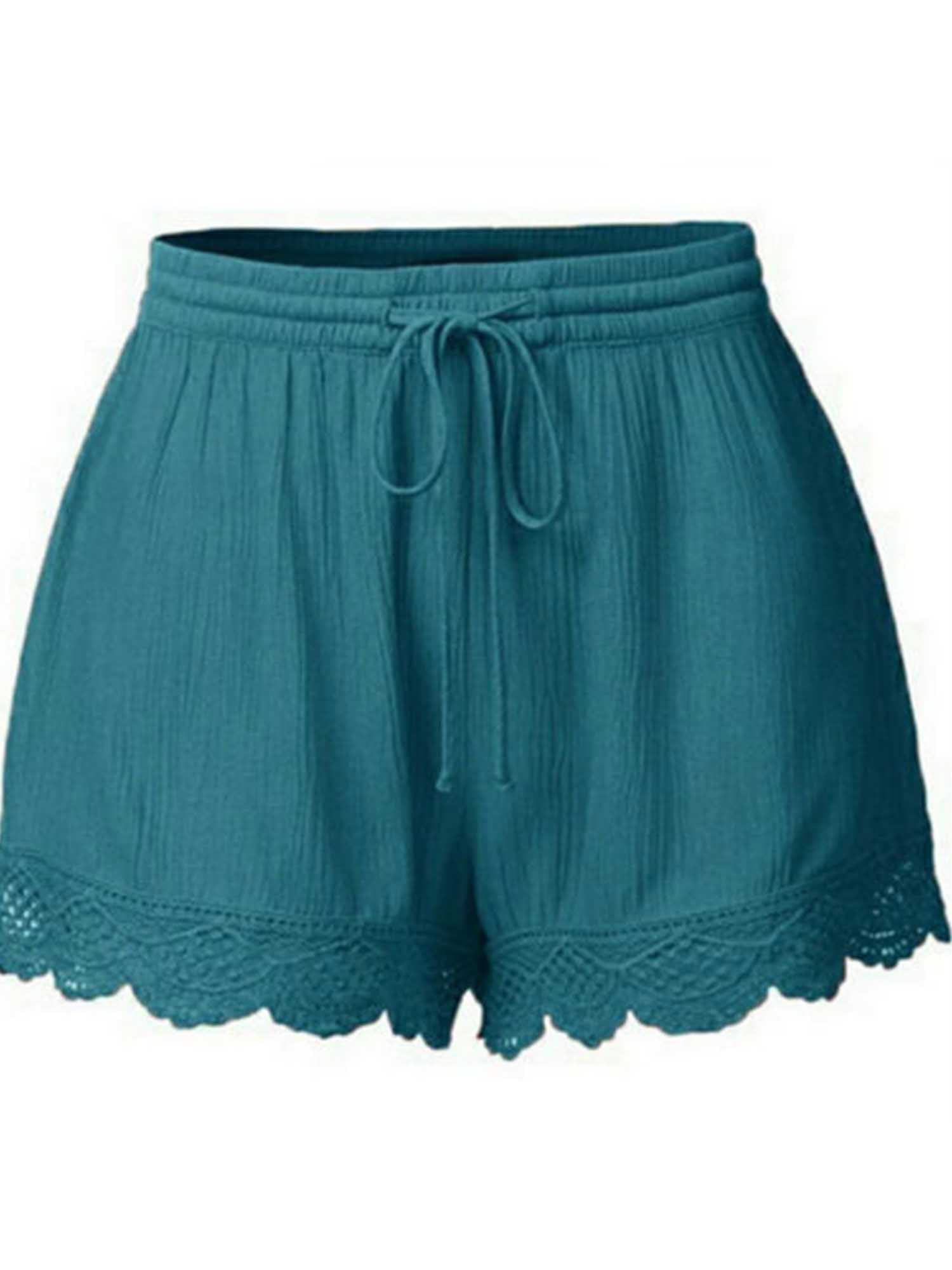 Pudcoco Summer Beach Shorts Linen Women High Waist Plus Loose Sports ...