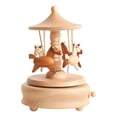 thumbnail image 1 of ruzhgo Music Boxes Wooden Rotating Carousel Portable Plant Musical Box Smooth Sturdy Elegant Switch Pure Sound Home Accessory Type 1 Type 3, 1 of 6