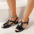 thumbnail image 1 of LEEy-World Women Shoes Women's Rhinestone Flat Sandals Slip on Memory Foam Sandals Open Toe Slide Sandals, 1 of 5
