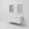 thumbnail image 6 of Castor 60 in W White Double Bath Vanity, White Quartz Top, and 28 in Mirrors, 6 of 10